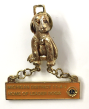 Vintage Lions Club Lapel Pin District 11-A2 Leader Dogs Michigan - £9.59 GBP
