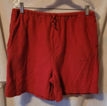 Women's Jones Wear Shorts Size XL Solid Red Elastic Drawstring Pocket Ca... - $9.99