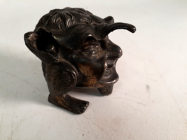 Rare Figural Bronze Inkwell, Stylized Devil, Original Patina, Excellent ... - £81.96 GBP