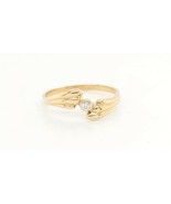 14k Yellow Gold Ring With Cz Stone - $2,292.27 MXN