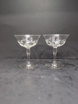 Etched Floral Leaves Vintage Stemware, Champagne/Wine, Elegant Glasses, ... - $21.67 CAD