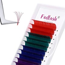 Volume Lash Extensions Colorful Easy Fans Eyelash Extensions D Curl 0.07 13mm... - £22.17 GBP