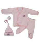 bambini 4 Piece Fleece Set - Pink - Newborn - Pink - $190.20 MXN