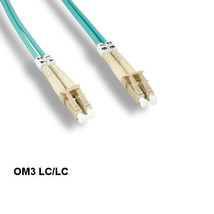 Kentek 2 Meter OM3 50/125 Aqua Fiber Optic Cable LC/LC Multi-Mode Duplex... - $30.80
