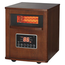 Comfort Glow Infrared Heater 5100 BTU Portable Wheeled with Remote Walnut  - £149.54 GBP