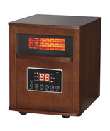 Comfort Glow Infrared Heater 5100 BTU Portable Wheeled with Remote Walnut  - £158.49 GBP