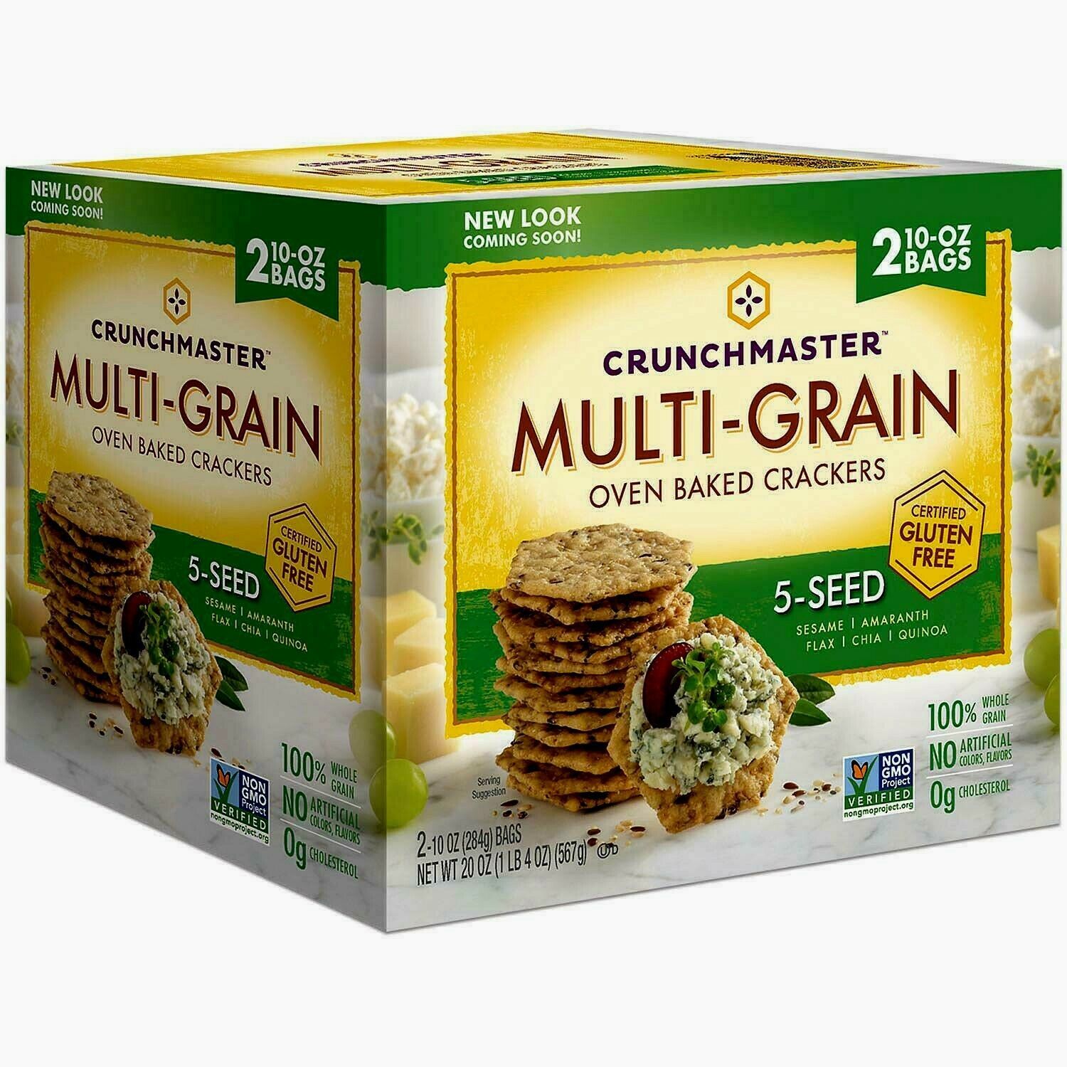  Crunchmaster 5 Seed Multi-Grain Crackers (10 oz., 2 ct.)  Total 20oz - £13.27 GBP