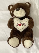 12” Dan Dee Plush Glitter Sparkle Love Heart Bear - £11.02 GBP