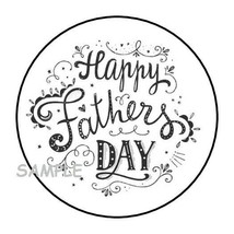30 Happy Father&#39;s Day Envelope Seals Labels Stickers 1.5&quot; Round Fathers - £6.38 GBP