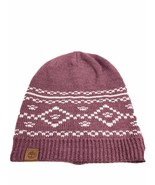 Timberland Purple/White Fair Isle Winter Women’s Beanie Hat A15XR-506 - £9.00 GBP