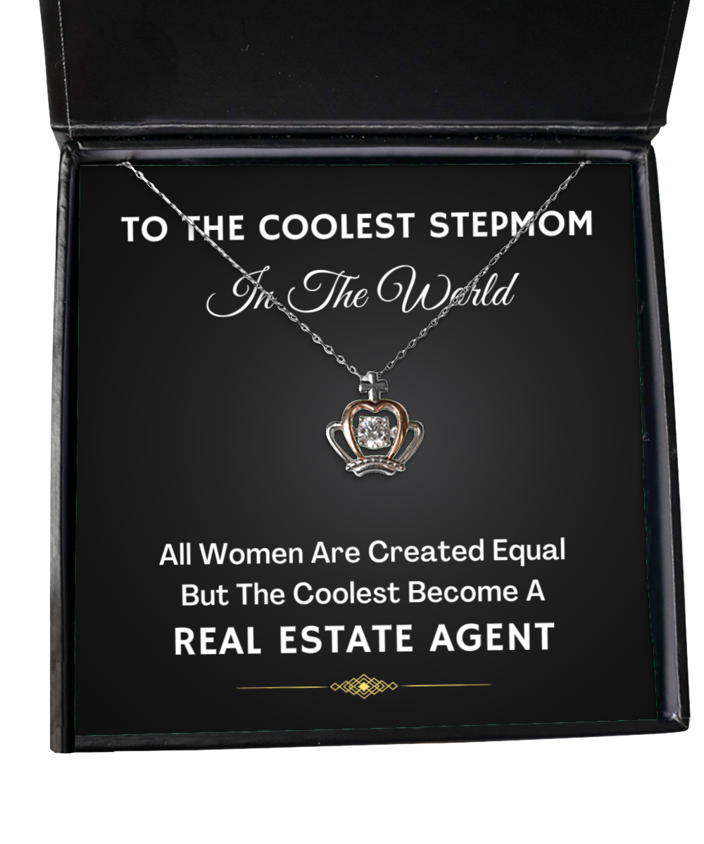 Necklace Present For Real Estate Agent Stepmom - Jewelry Crown Pendant Gifts