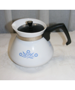 Vintage USA Corning Ware Blue Corn Flower 6 Cup Tea Pot P-104 4-e - €59,10 EUR