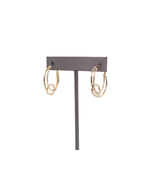 CHIC DOUBLE LAYER HOOP EARRING - £140.36 GBP
