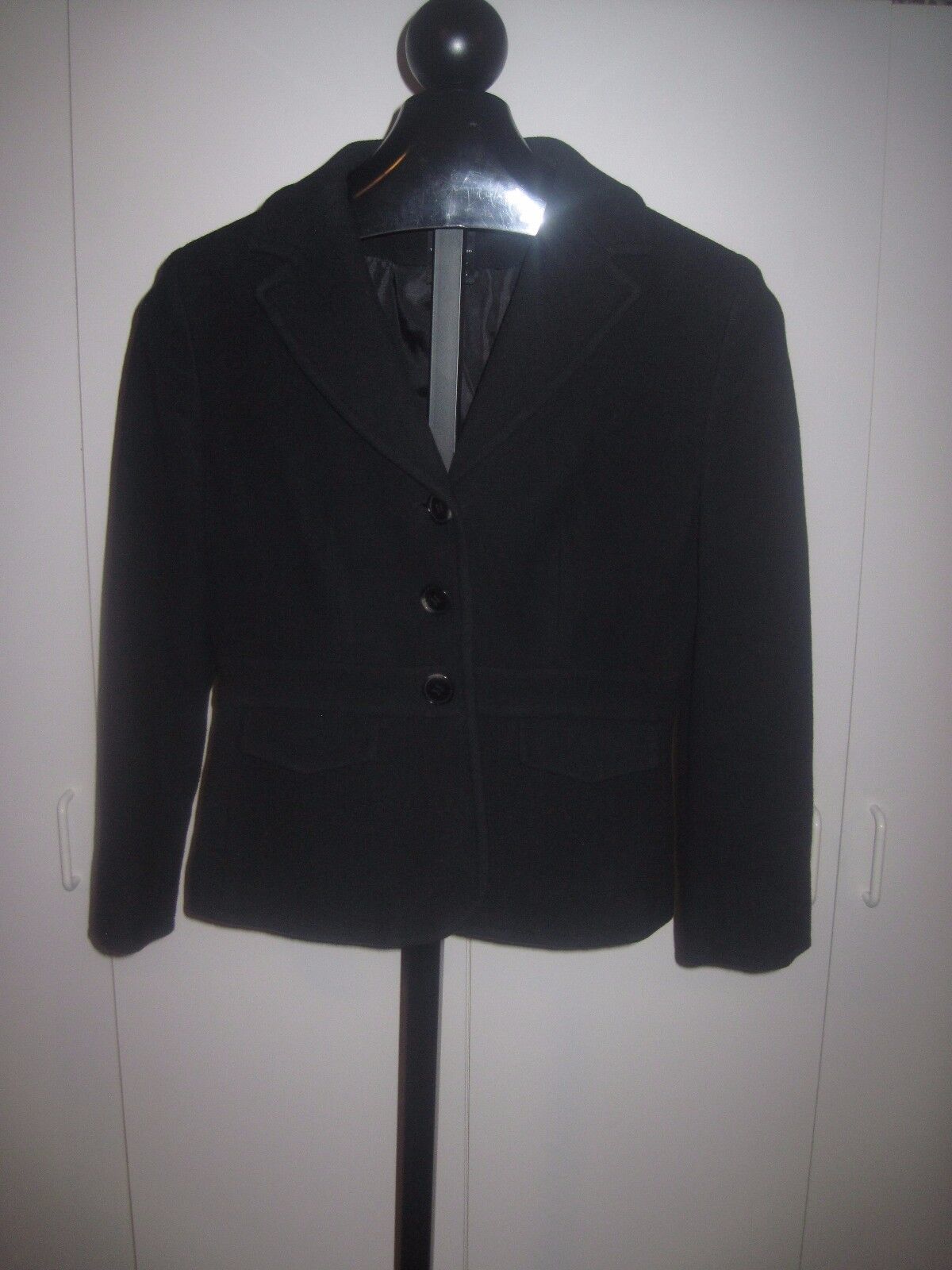 EAST 5th LADIES BLACK WOOL BLEND BLAZER-4P-GENTLY WORN-SUPER SOFT-FULLY ... - $7.69