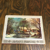 Vintage shoe store advertising small 1981 season&#39;s greetings calendar  - €17,15 EUR