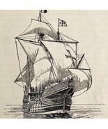 1904 The Columbus Ship Chicago Exposition World&#39;s Fair Nautical Print DW... - €40,96 EUR