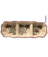 Better Homes Gardens Serving Dish Winter Holiday Heritage Tray 3 Section... - £15.81 GBP