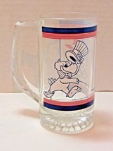 1984 XXIIIrd Los Angeles Olympic Souvenir Mug Red White &amp; Blue Glass Ste... - $17.82
