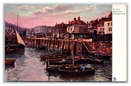 Boats in Harbour Folkestone England UNP Raphael Tuck 1471 DB Postcard  W8 - £3.11 GBP