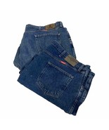 Mens Wrangler Jeans Blue Denim Regular Straight Leg Fit 50x29 Set of 2 P... - $30.88