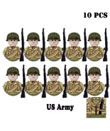 WW2 Military Building Blocks - US Army Soldiers Mini Action Figures Toys... - $18.88