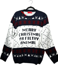 Merry Christmas Ya Filthy Animal - U Look Ugly Today Christmas Sweater s... - $28.03