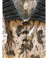 ANTHROPOLOGIE:  Sleeping on Snow, Gray Koi Fish Sweater-Coat/Cardi, Size M - £116.46 GBP