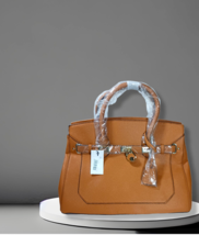 Luna Moon Womens Satchel Handle Bag Medium , Brown - £27.68 GBP