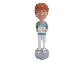 Custom Bobblehead Lovely Lady In A Beautiful Top - Leisure &amp; Casual Casual Femal - £65.58 GBP