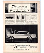 1959 Rambler Ambassador &quot;A&quot; PRINT AD BX3 - $122.73 MXN