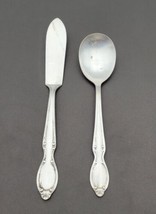 Rogers International Silverplate Set Butter Knife &amp; Sugar Spoon REFLECTI... - £18.66 GBP