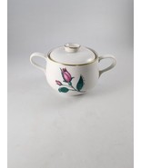 Vtg Easterling Bavarian China &quot;Radiance&quot; Sugar Bowl &amp; Lid Pink Rose Bud ... - £10.47 GBP