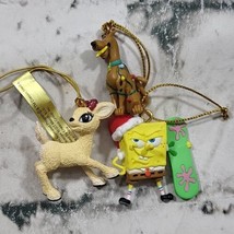 Scooby-Doo SpongeBob SquarePants Clarice Miniature Christmas Ornaments Lot Of 3 - £11.62 GBP