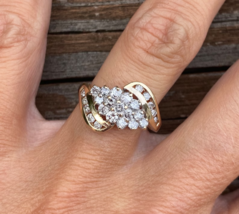 1.10Ct Natural Moissanite Tester Pass Engagement Ring 14K Yellow Gold Pl... - £112.99 GBP