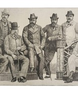 1912 Albert Edward Prince Of Wales And A Group of His Friends Print Ephe... - $21.73