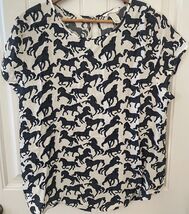 H&amp;M Top Blouse Shirt Size 14 Horses Cowgirl Equestrian Rodeo - $16.00