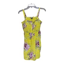 Torrid Womens Yellow Floral Ruched Faux Button Adjustable Straps Stretch Top 1X - £11.78 GBP