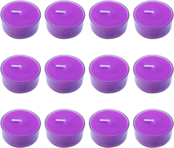 Tealights Candles Clear Cups Soy Candles Long Lasting Tea Lights for Wed... - £15.57 GBP