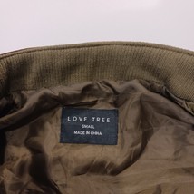 Love Tree Women's Size Small Vest Green Quilted Gold Accents Full Zip Mock Neck image 3