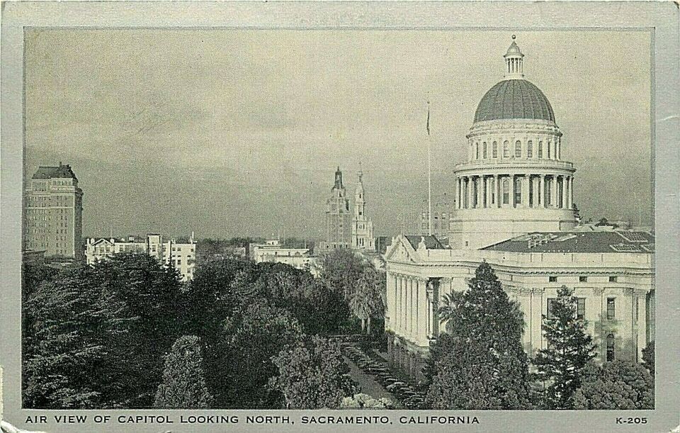 Sacramento Air View Capitol Looking North AS IS DB Postcard CA G625 Unused - $3.12