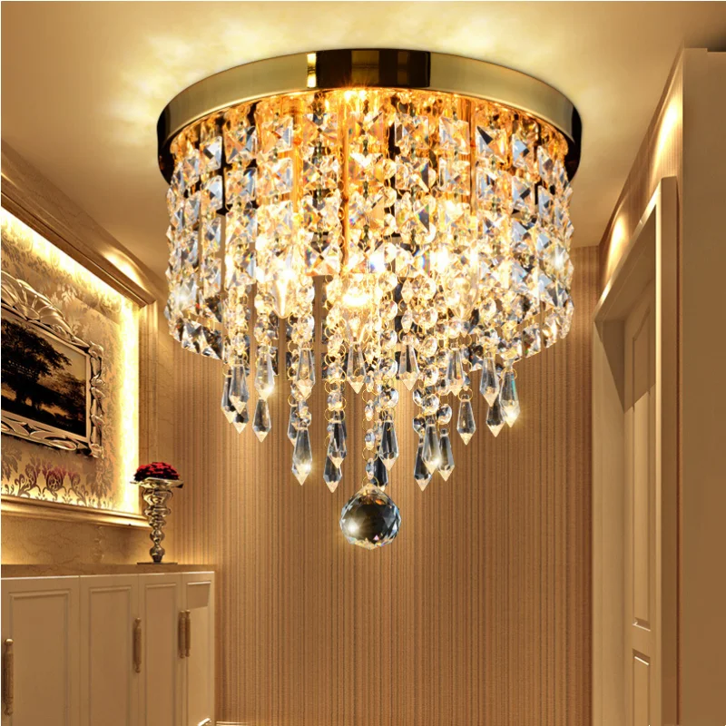 Crystal lustre chandelier living room bedroom bedroom e27 crystal ceiling lamp fixtures thumb200
