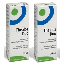 Thealoz Duo Spectrum Eye Drops Preservative Free for Dry Eyes 10ml x 2 - £28.12 GBP