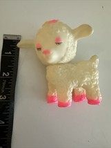 Vintage R Dakin &amp; Co Rubber Squeak Toy Baby Lamb Sheep 1974 small 3 inch - £11.16 GBP