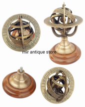 5&#39;&#39; Engraved Brass Handcrafted Tabletop Armillary Nautical Brass Antique Look - £30.44 GBP