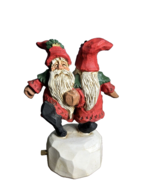 Vintage David Frykman Oh The Joy Musical Santa Elves Gnomes Figurine WOR... - $14.99