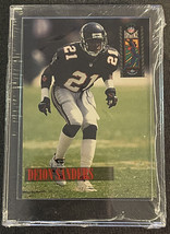 Deion Sanders CB Atlanta Falcons Football Card In Protective Cover - Sealed #6 - £13.97 GBP