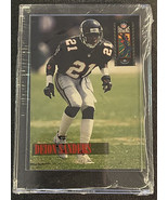 Deion Sanders CB Atlanta Falcons Football Card In Protective Cover - Sea... - $18.70