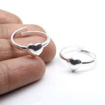 Indian Heart Style Real Silver bichhiya for women Toe Ring Pair - £17.03 GBP