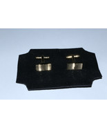 Gold-plated Cuff Links with Grooved Design - £9.64 GBP