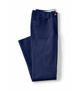 Lands End Women&#39;s Mid Rise Chino Crop Pants Midnight Indigo New - $34.24 CAD